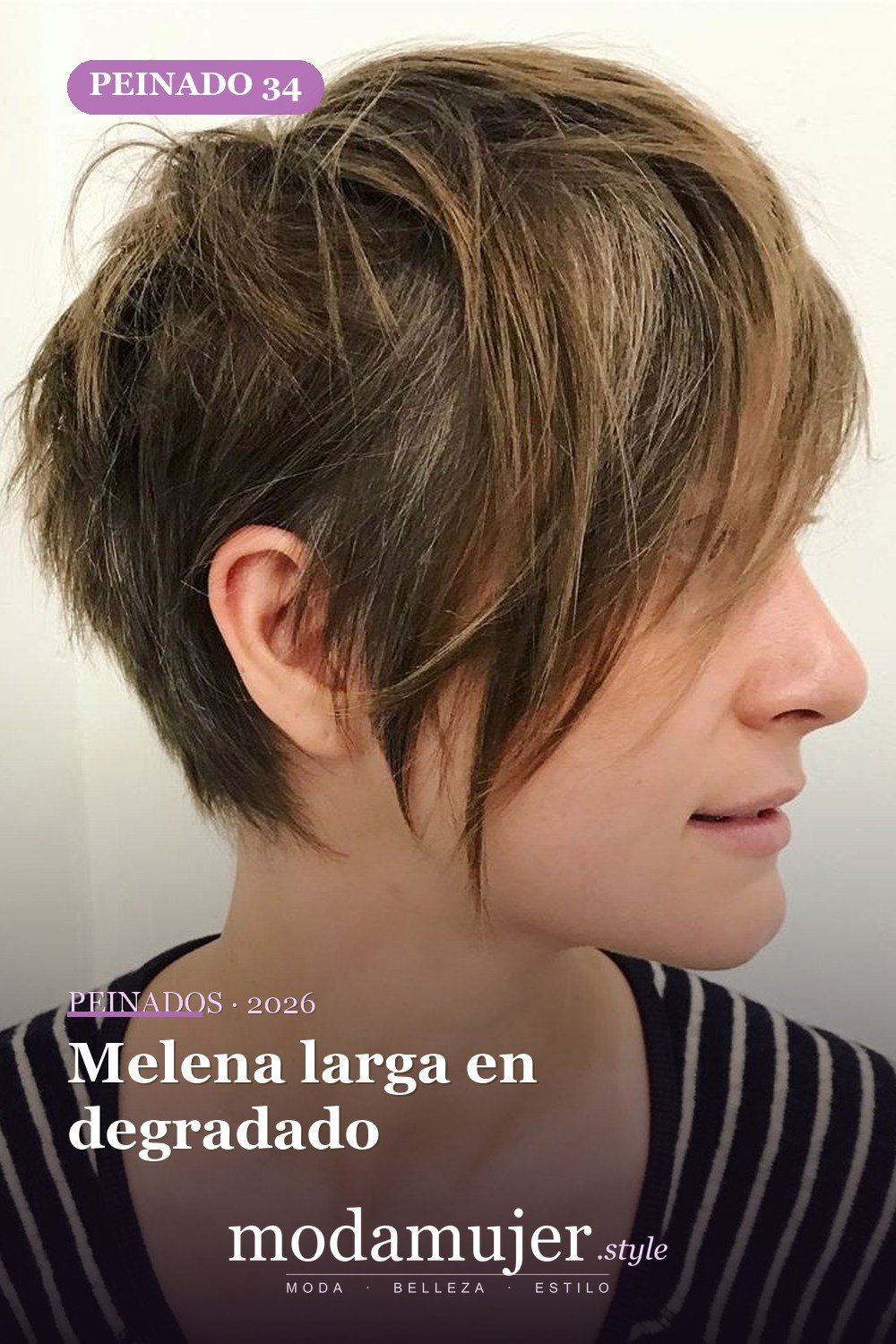 Melena larga en degradado — 41 nuevas ideas de corte de pelo y tendencias de corte de pelo para 2026