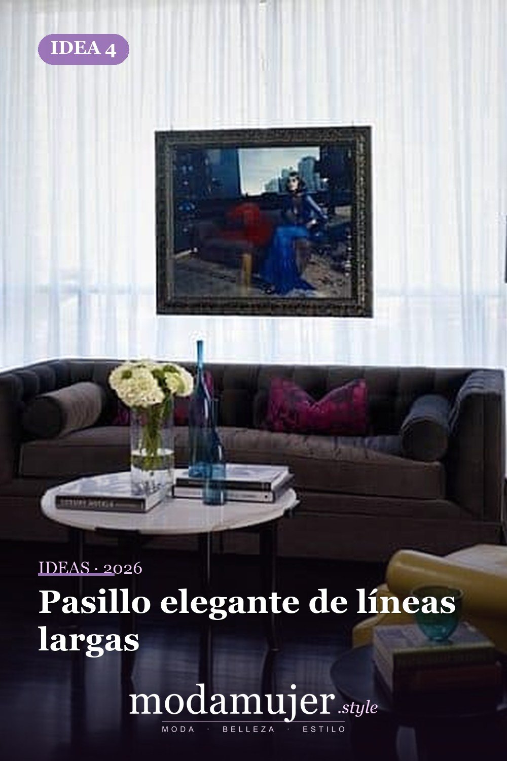 Pasillo elegante de líneas largas — 40 pisos de madera oscura que dan vida a todo tipo de habitaciones