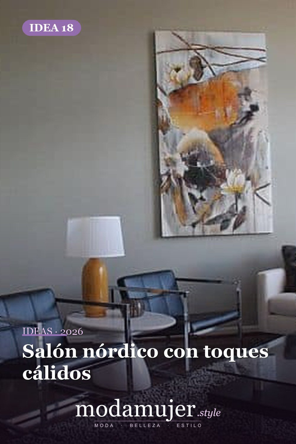Salón nórdico con toques cálidos — 40 pisos de madera oscura que dan vida a todo tipo de habitaciones