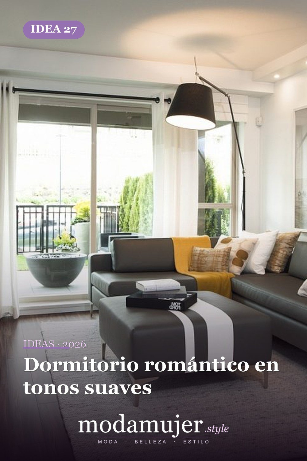 Dormitorio romántico en tonos suaves — 40 pisos de madera oscura que dan vida a todo tipo de habitaciones