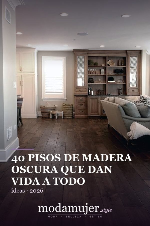 40 pisos de madera oscura que dan vida a todo tipo de habitaciones