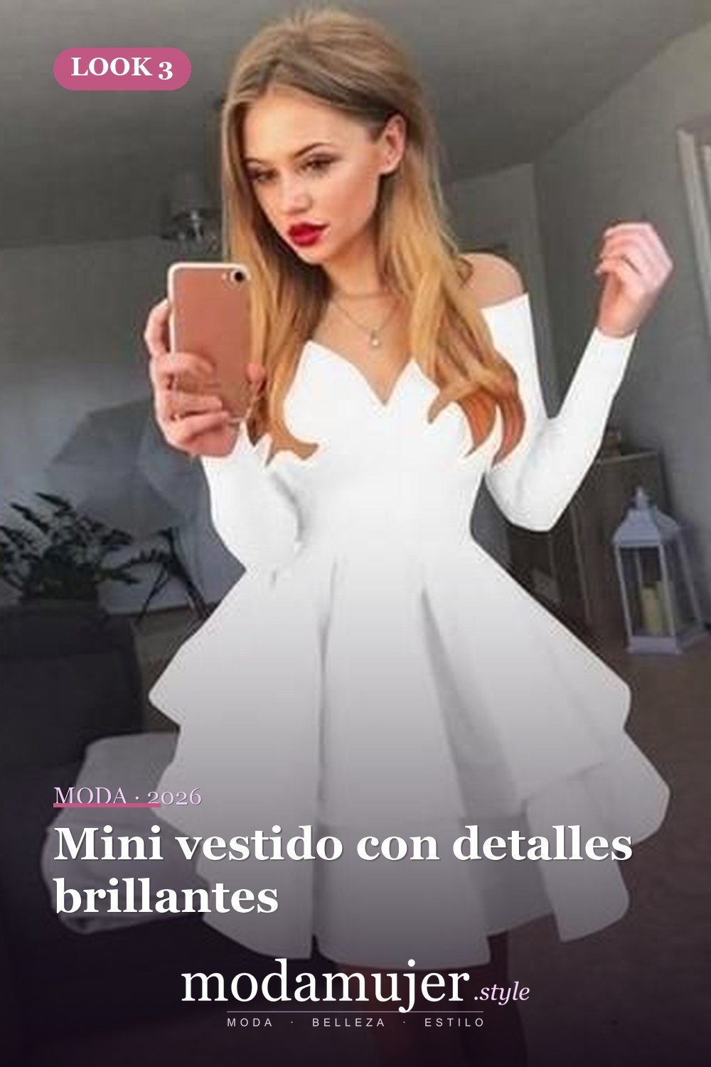 Mini vestido con detalles brillantes — 40 de las mejores ideas de mini vestido de fiesta para lucir atractiva