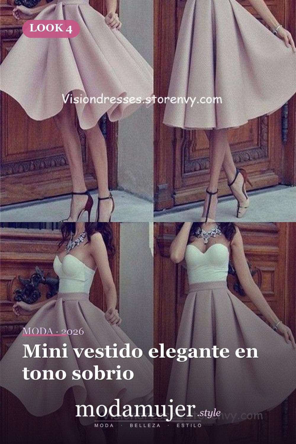 Mini vestido elegante en tono sobrio — 40 de las mejores ideas de mini vestido de fiesta para lucir atractiva