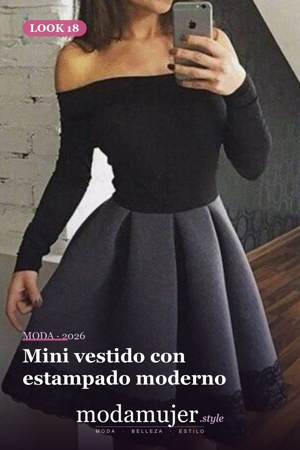Mini vestido con estampado moderno — 40 de las mejores ideas de mini vestido de fiesta para lucir atractiva