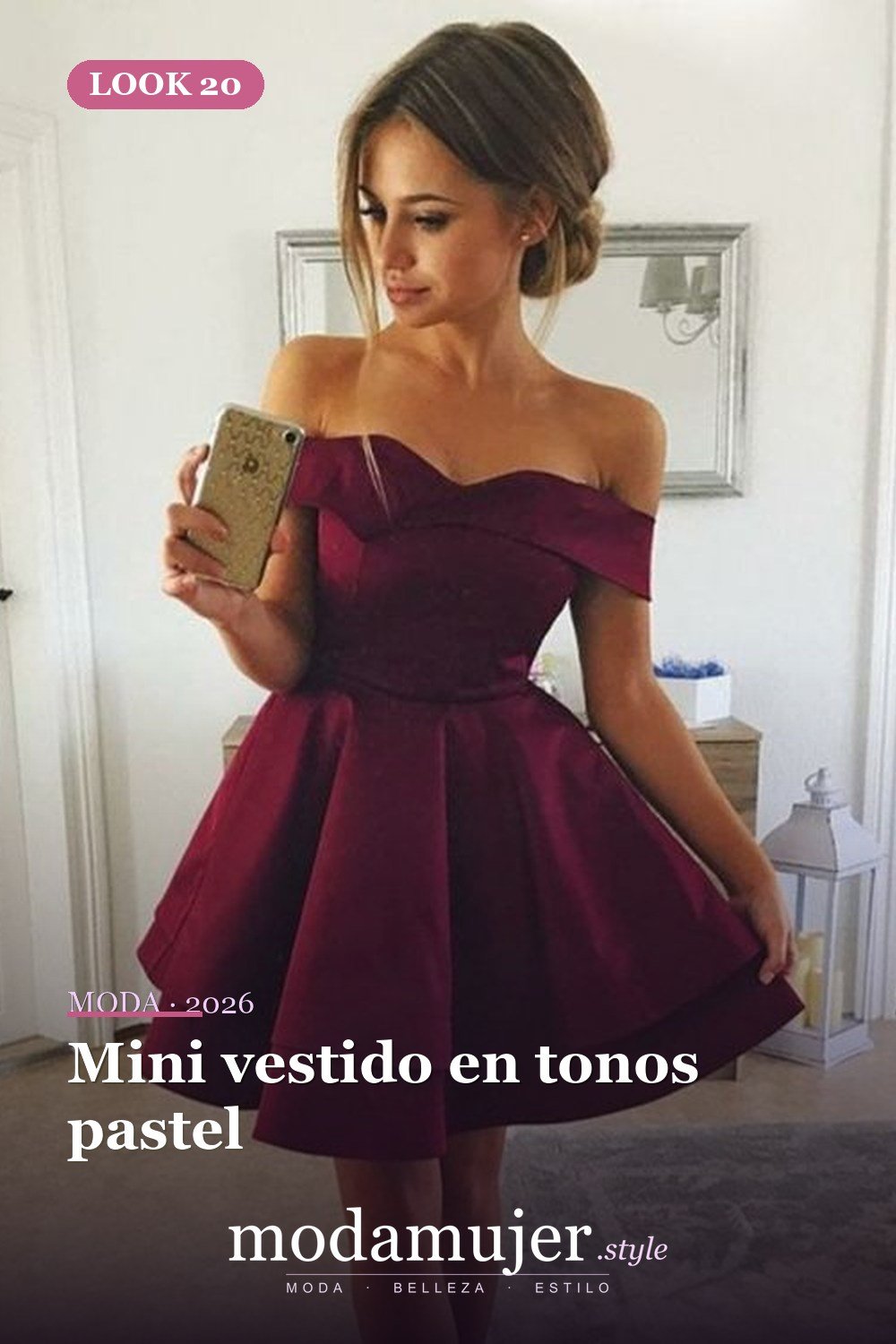 Mini vestido en tonos pastel — 40 de las mejores ideas de mini vestido de fiesta para lucir atractiva