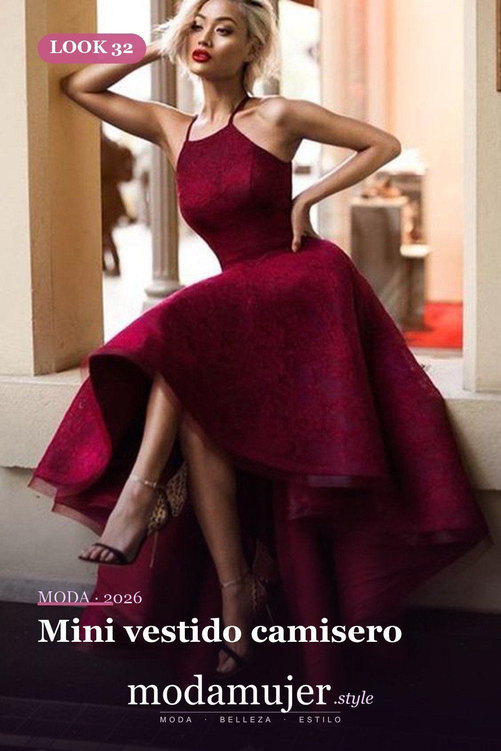Mini vestido camisero — 40 de las mejores ideas de mini vestido de fiesta para lucir atractiva