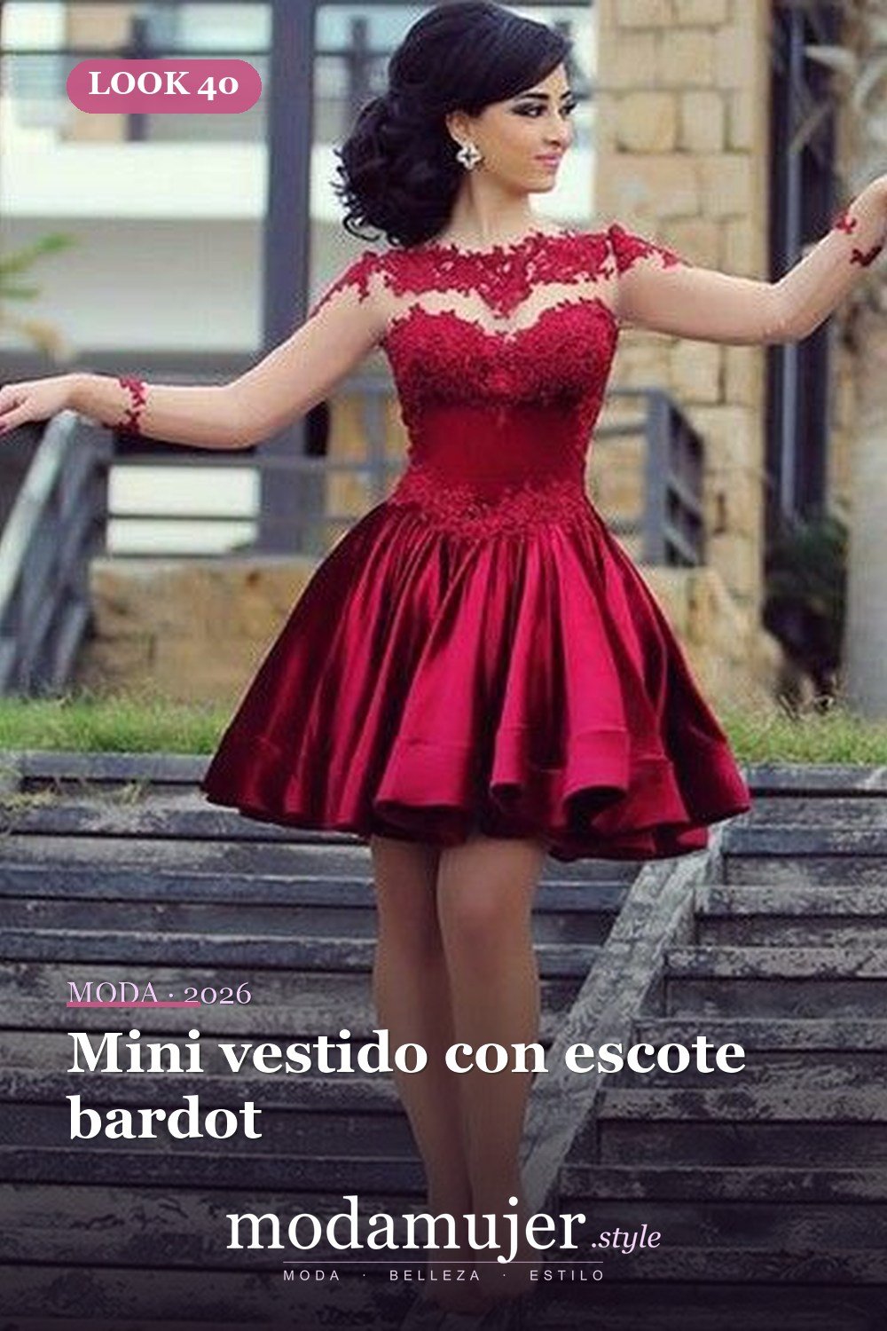 Mini vestido con escote bardot — 40 de las mejores ideas de mini vestido de fiesta para lucir atractiva