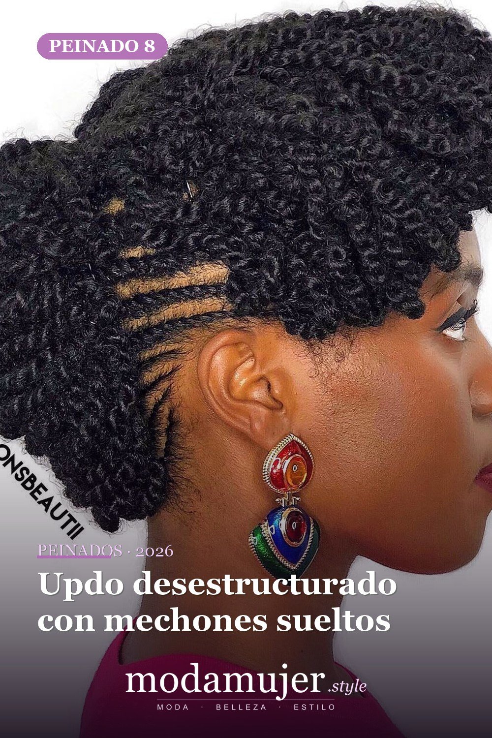 Updo desestructurado con mechones sueltos — 40 Updos para cabello largo para cualquier ocasión