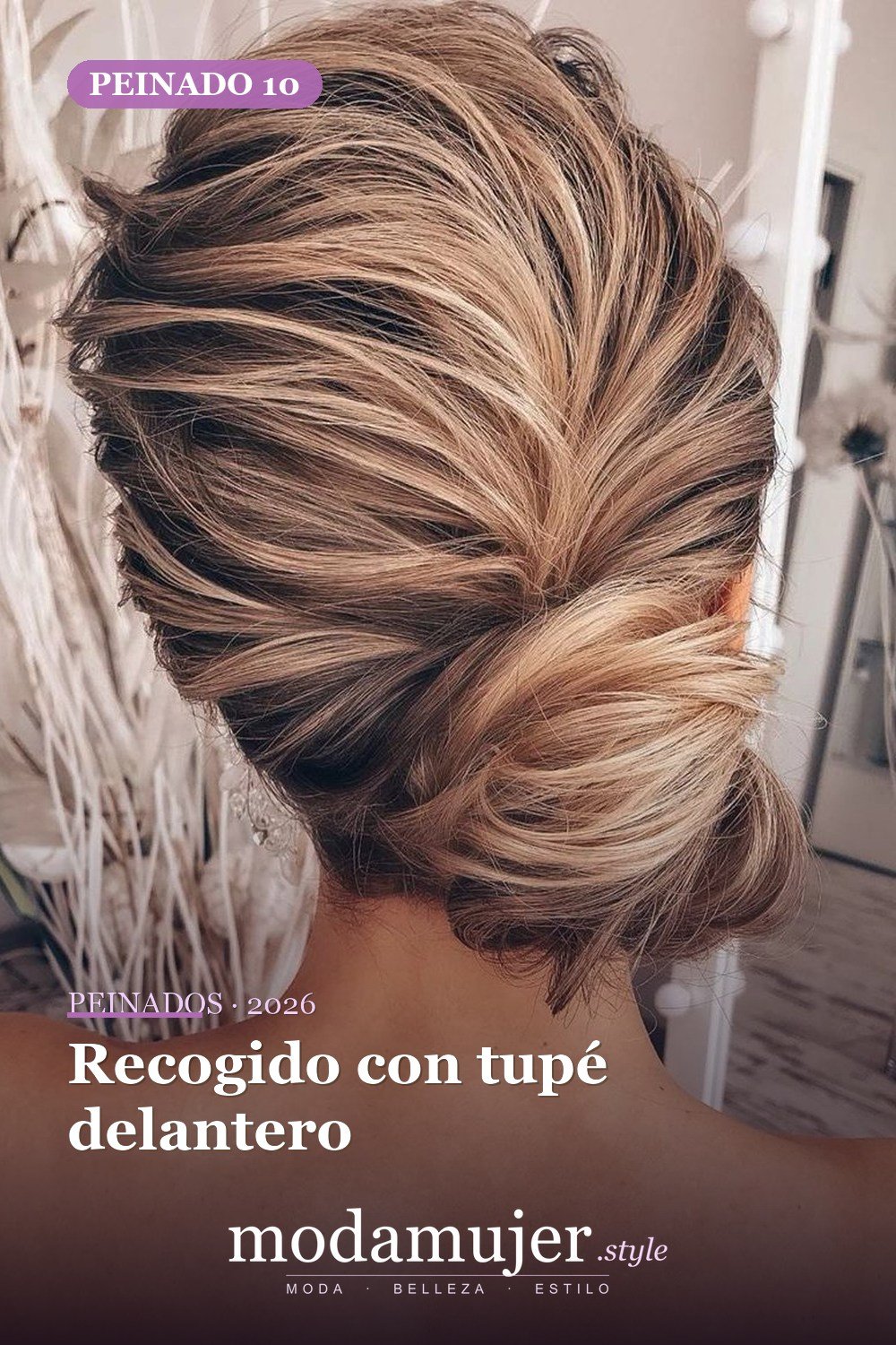 Recogido con tupé delantero — 40 Updos para cabello largo para cualquier ocasión