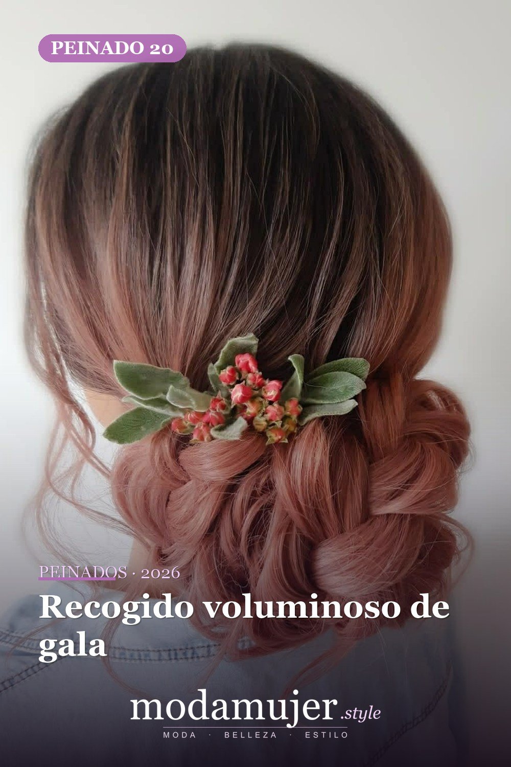 Recogido voluminoso de gala — 40 Updos para cabello largo para cualquier ocasión
