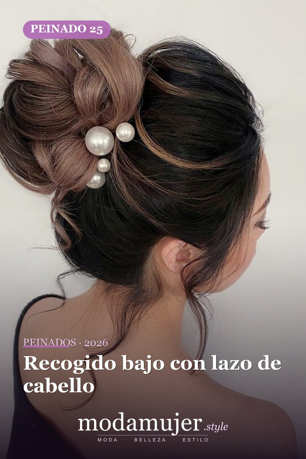 Recogido bajo con lazo de cabello — 40 Updos para cabello largo para cualquier ocasión