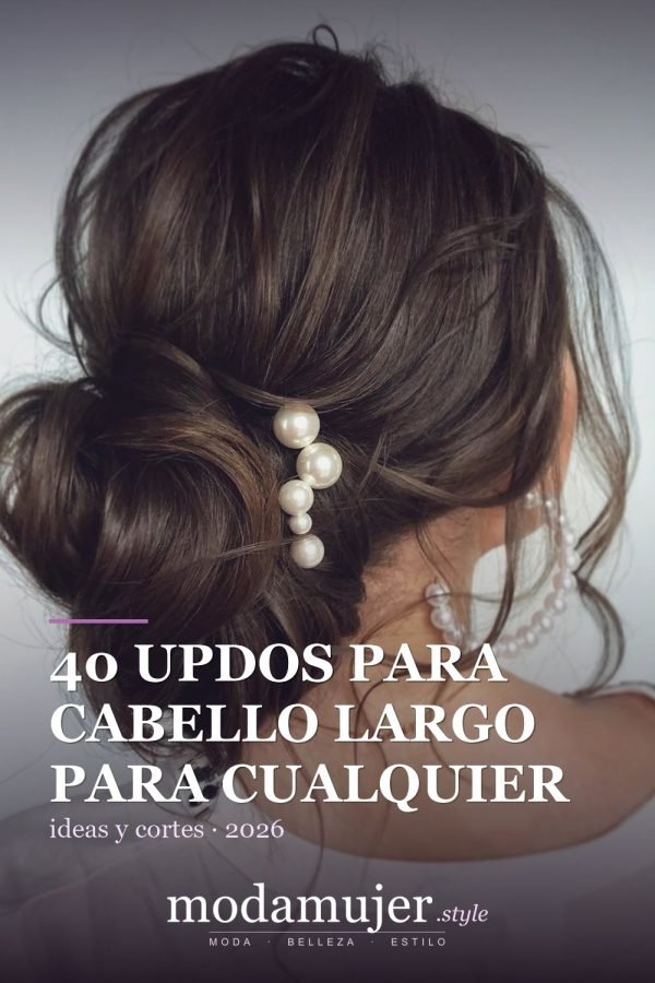40 Updos para cabello largo para cualquier ocasión