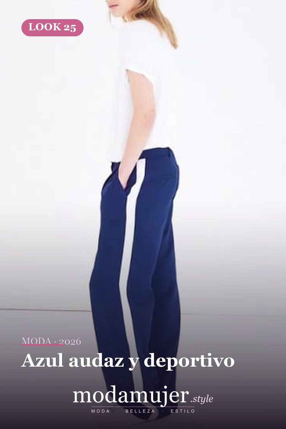 Azul audaz y deportivo — 41 formas elegantes de usar pantalones de rayas laterales en 2026