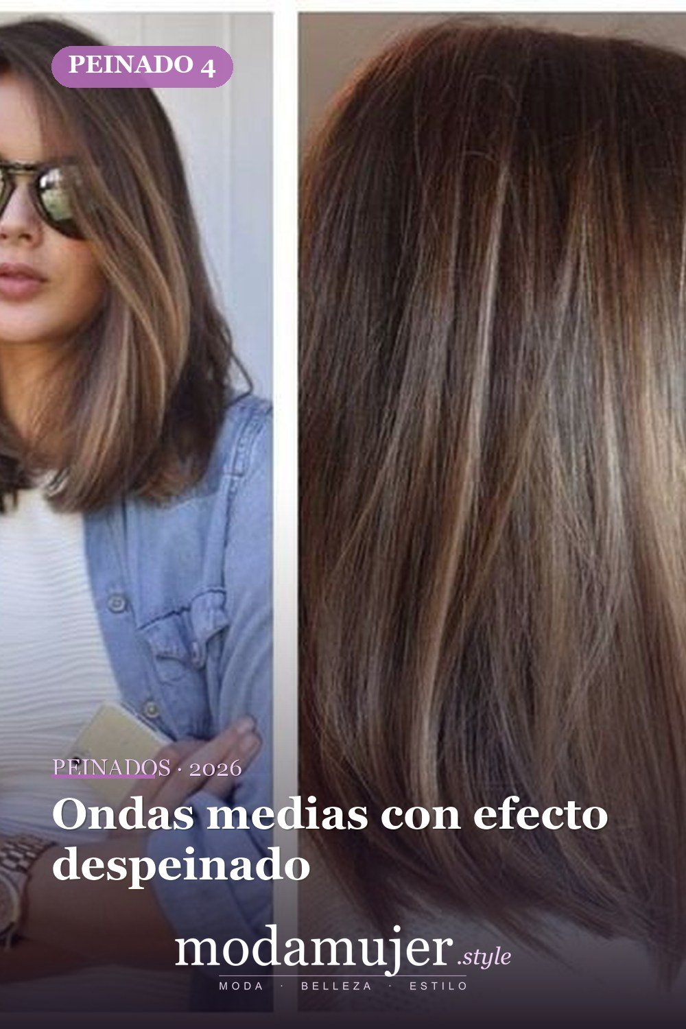 Ondas medias con efecto despeinado — 41 ideas de estilo para cortes de pelo de longitud media