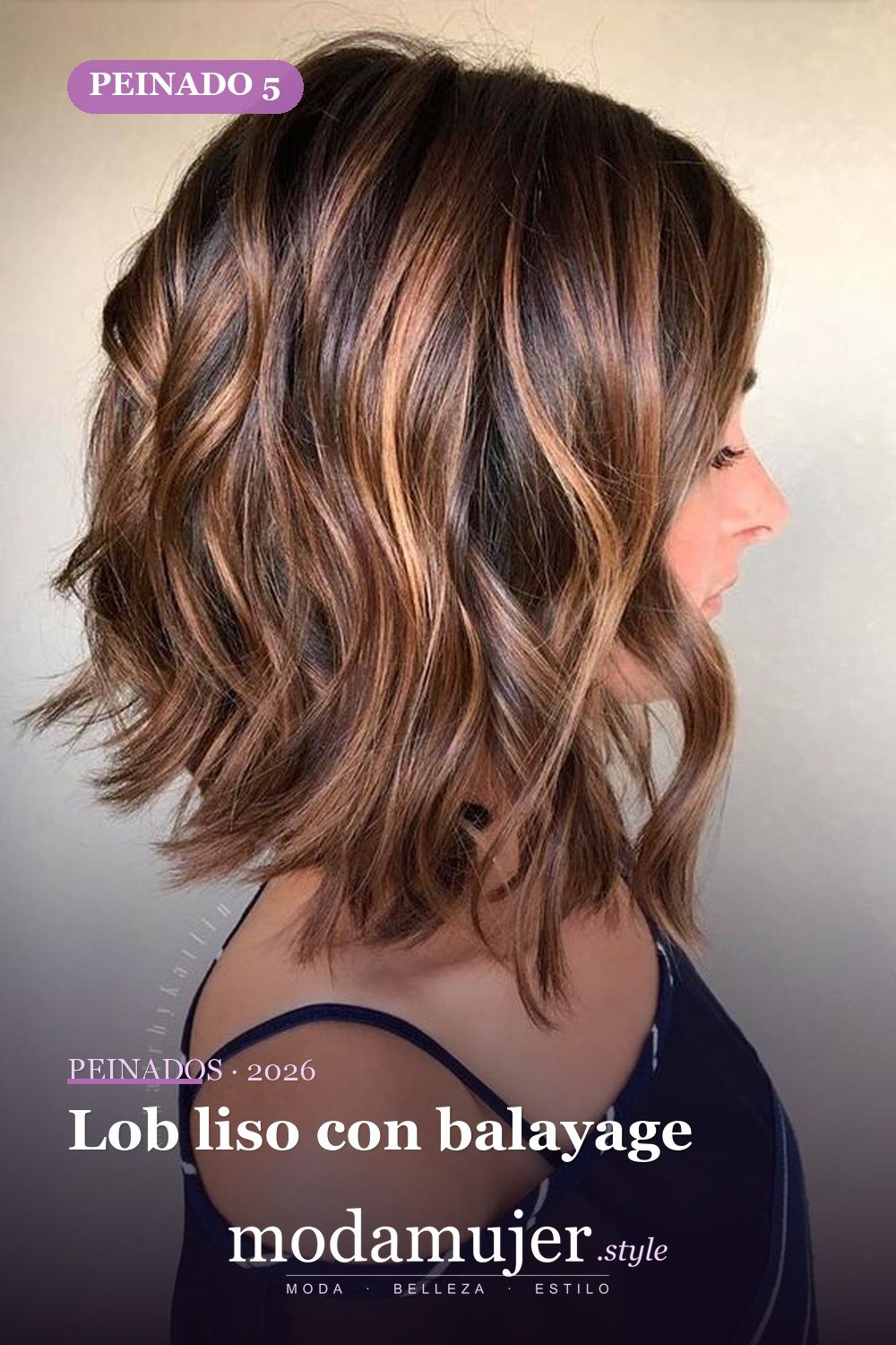 Lob liso con balayage — 41 ideas de estilo para cortes de pelo de longitud media