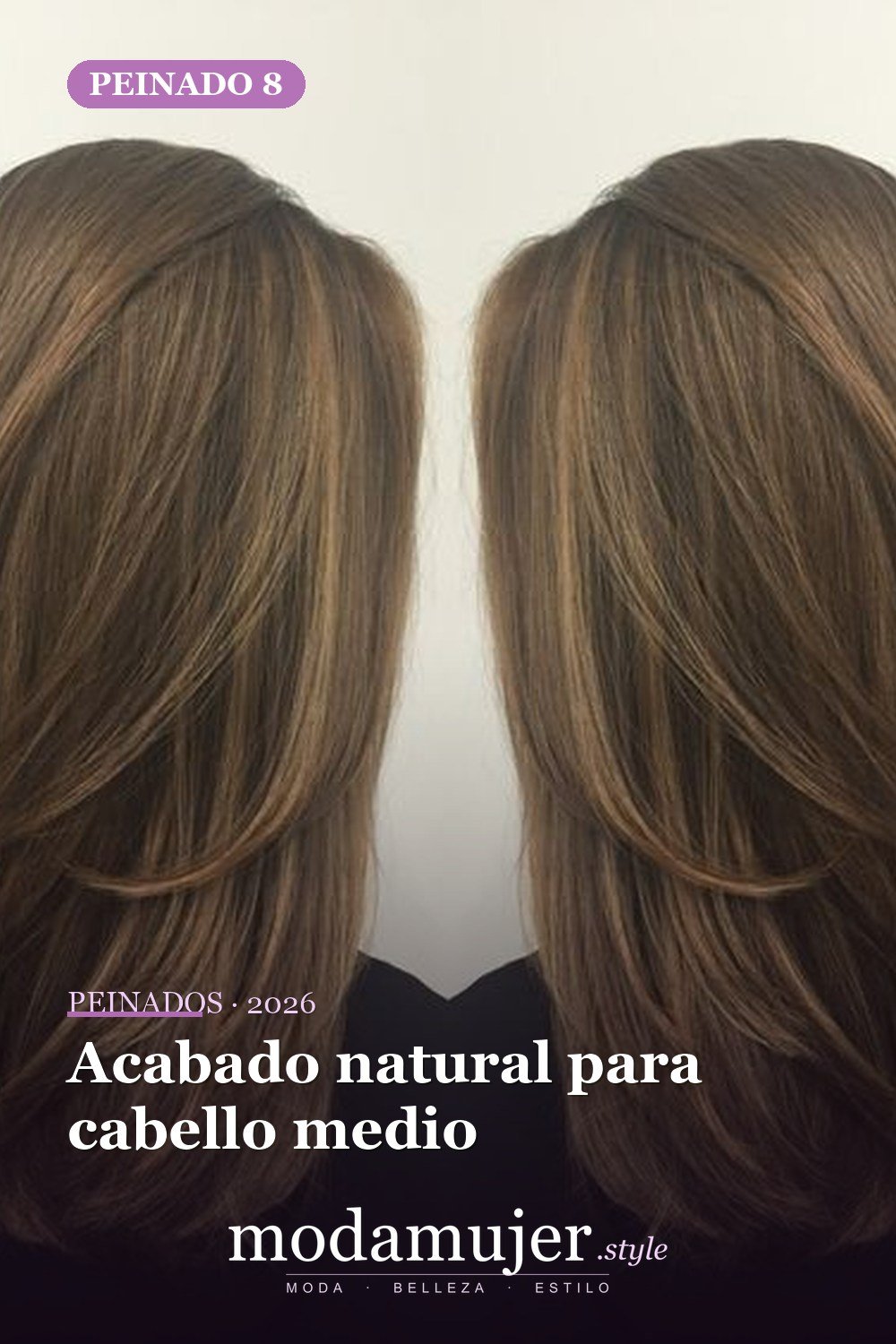Acabado natural para cabello medio — 41 ideas de estilo para cortes de pelo de longitud media