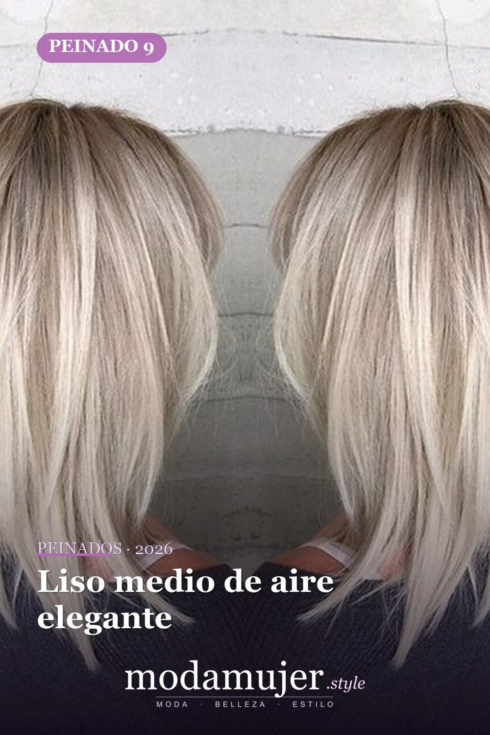 Liso medio de aire elegante — 41 ideas de estilo para cortes de pelo de longitud media