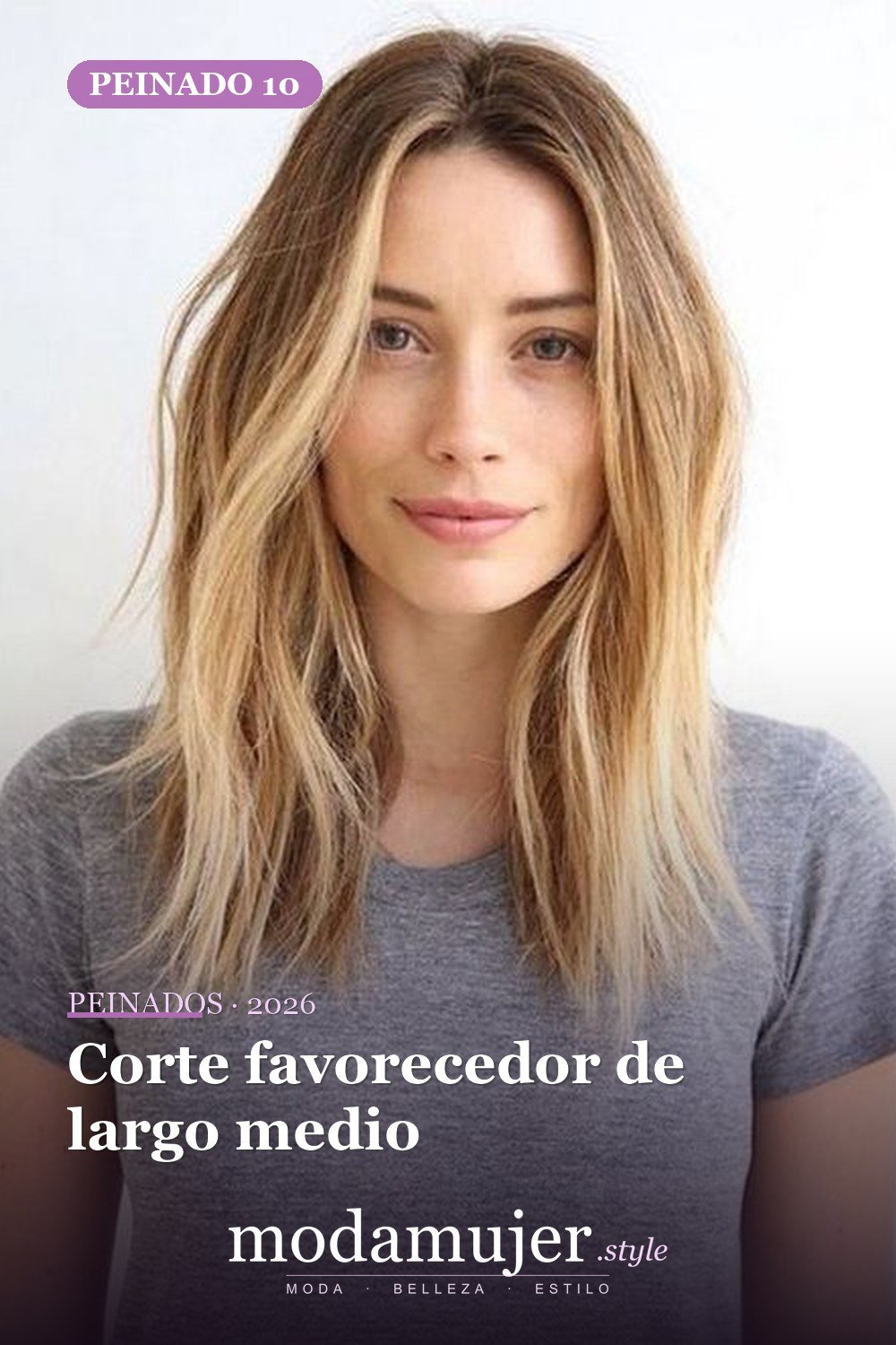 Corte favorecedor de largo medio — 41 ideas de estilo para cortes de pelo de longitud media