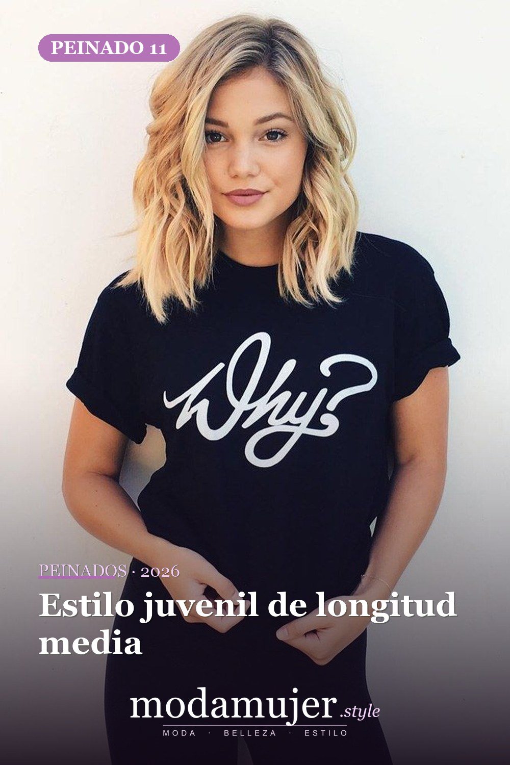 Estilo juvenil de longitud media — 41 ideas de estilo para cortes de pelo de longitud media