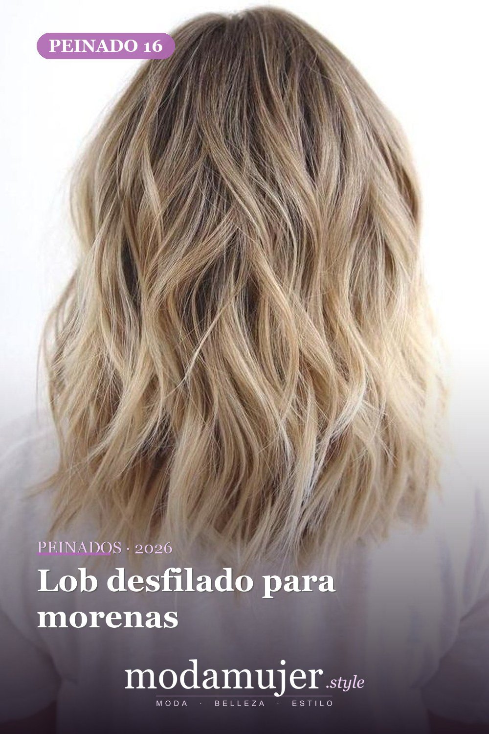 Lob desfilado para morenas — 41 ideas de estilo para cortes de pelo de longitud media