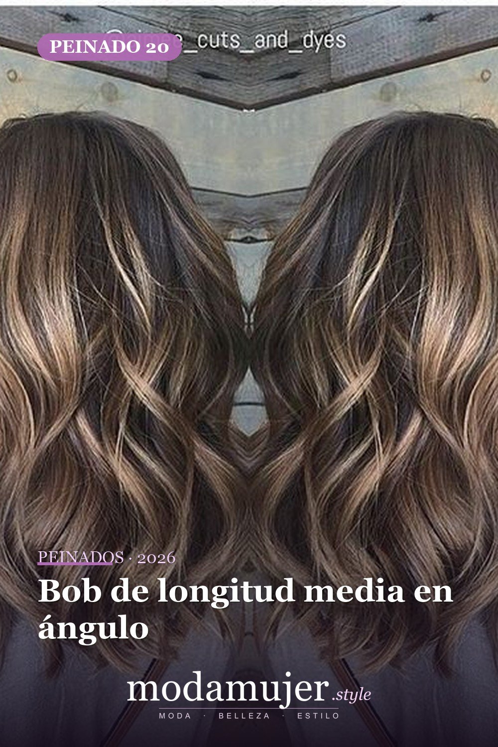 Bob de longitud media en ángulo — 41 ideas de estilo para cortes de pelo de longitud media