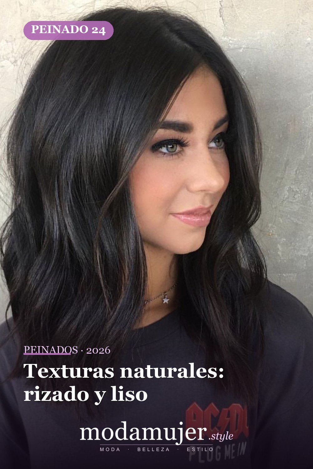 Texturas naturales: rizado y liso — 41 ideas de estilo para cortes de pelo de longitud media