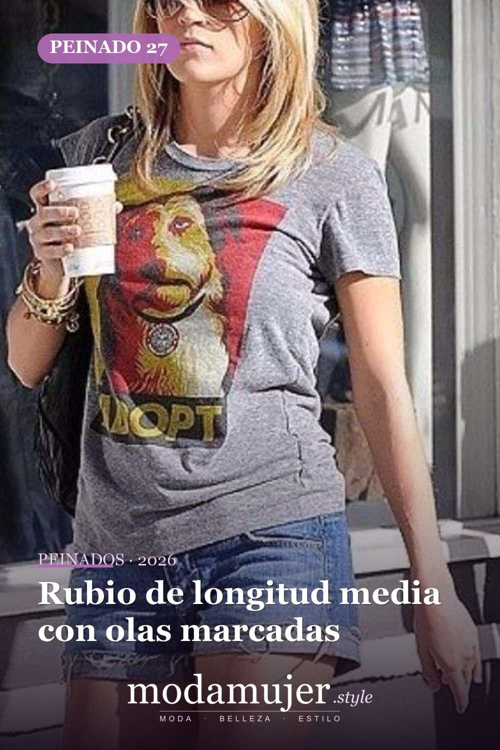 Rubio de longitud media con olas marcadas — 41 ideas de estilo para cortes de pelo de longitud media