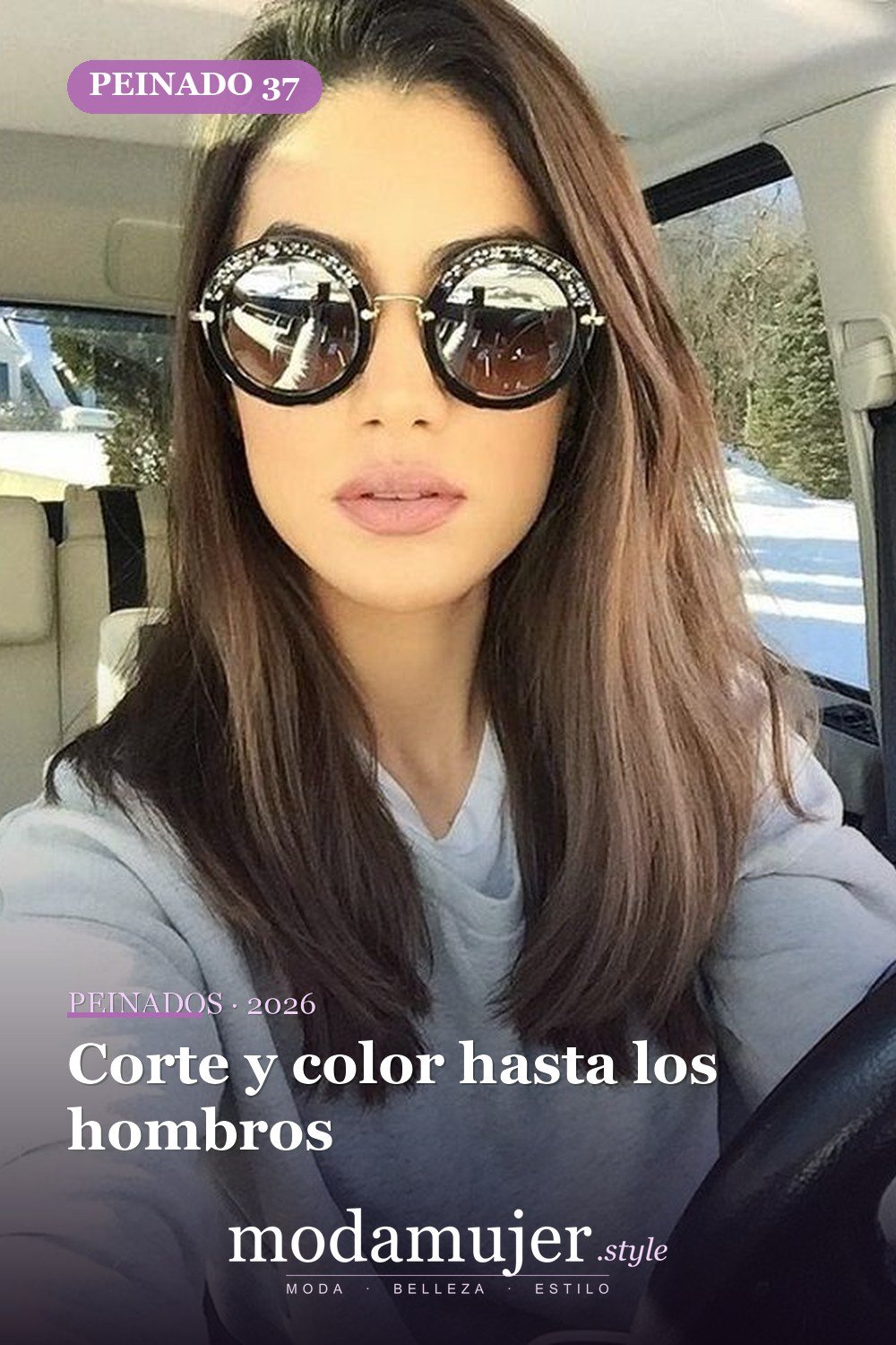 Corte y color hasta los hombros — 41 ideas de estilo para cortes de pelo de longitud media