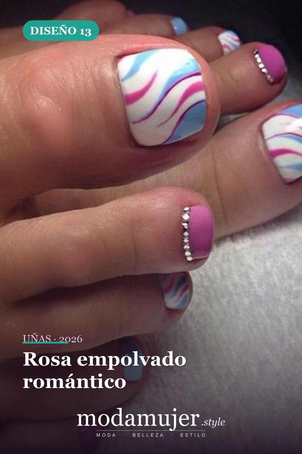 Rosa empolvado romántico — 42 hermosos diseños de uñas para 2026