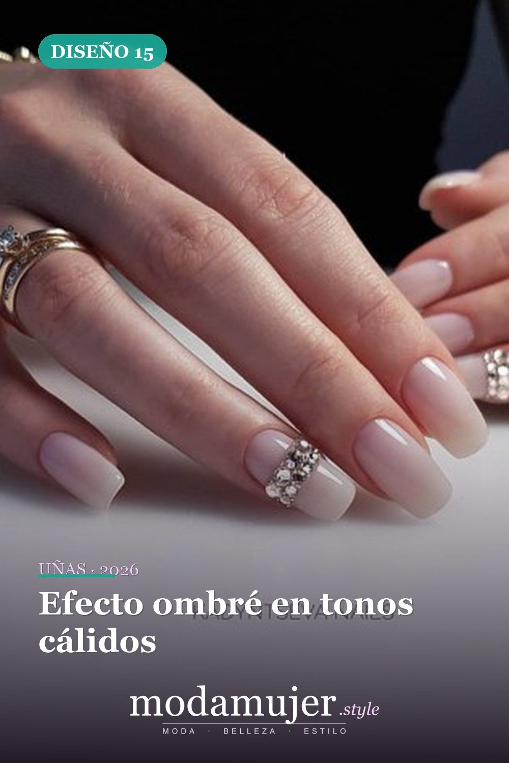 Efecto ombré en tonos cálidos — 42 hermosos diseños de uñas para 2026