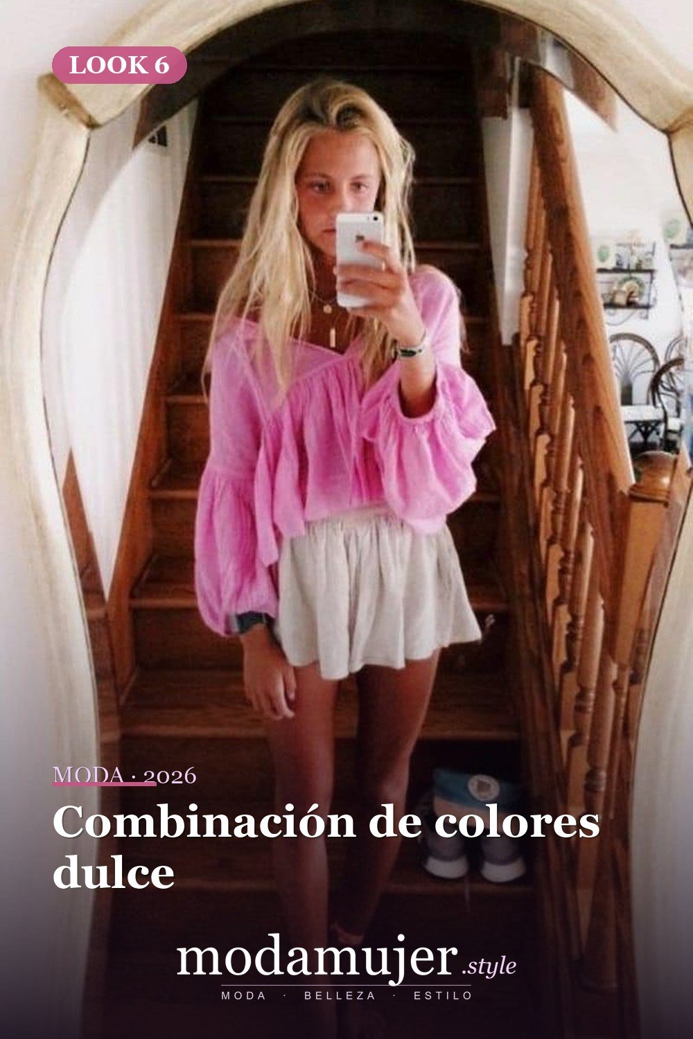 Combinación de colores dulce — 42 Outfits Casuales de Primavera para Lucir Ahora en 2026