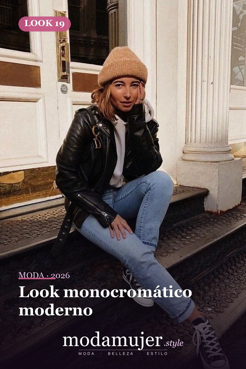 Look monocromático moderno — 42 Outfits Casuales de Primavera para Lucir Ahora en 2026