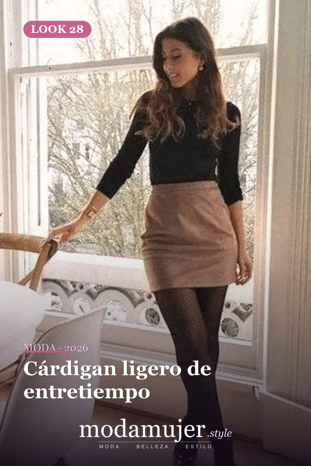 Cárdigan ligero de entretiempo — 42 Outfits Casuales de Primavera para Lucir Ahora en 2026