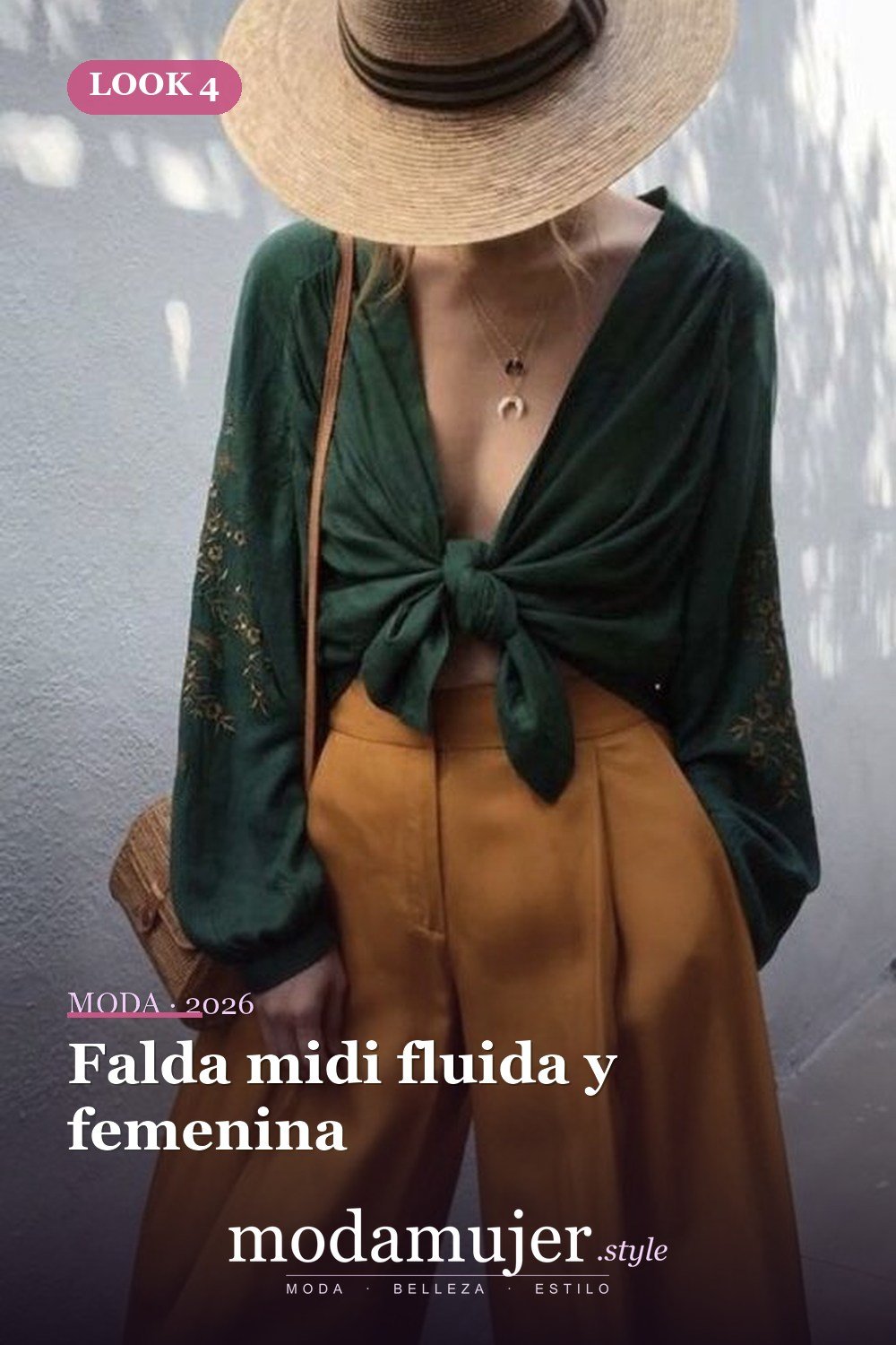Falda midi fluida y femenina — 42 ideas de atuendos de verano más perfectos para mujeres de 30