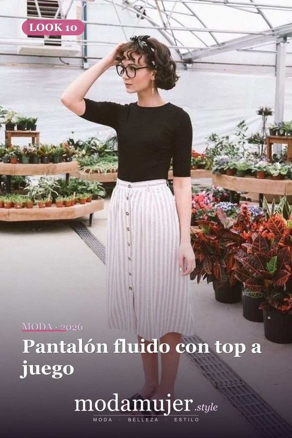 Pantalón fluido con top a juego — 42 ideas de atuendos de verano más perfectos para mujeres de 30
