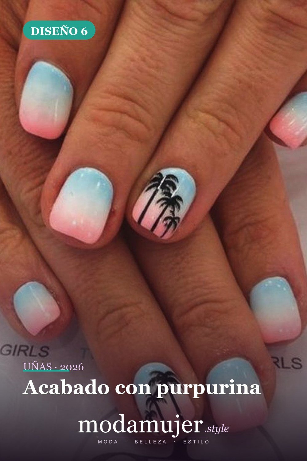Acabado con purpurina — 43 ideas populares de diseños de uñas para el verano