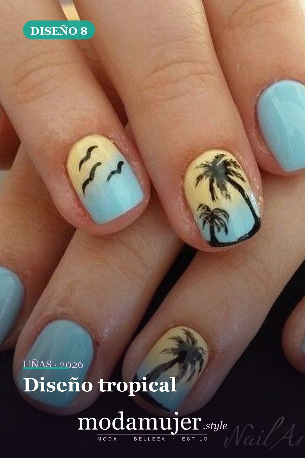 Diseño tropical — 43 ideas populares de diseños de uñas para el verano