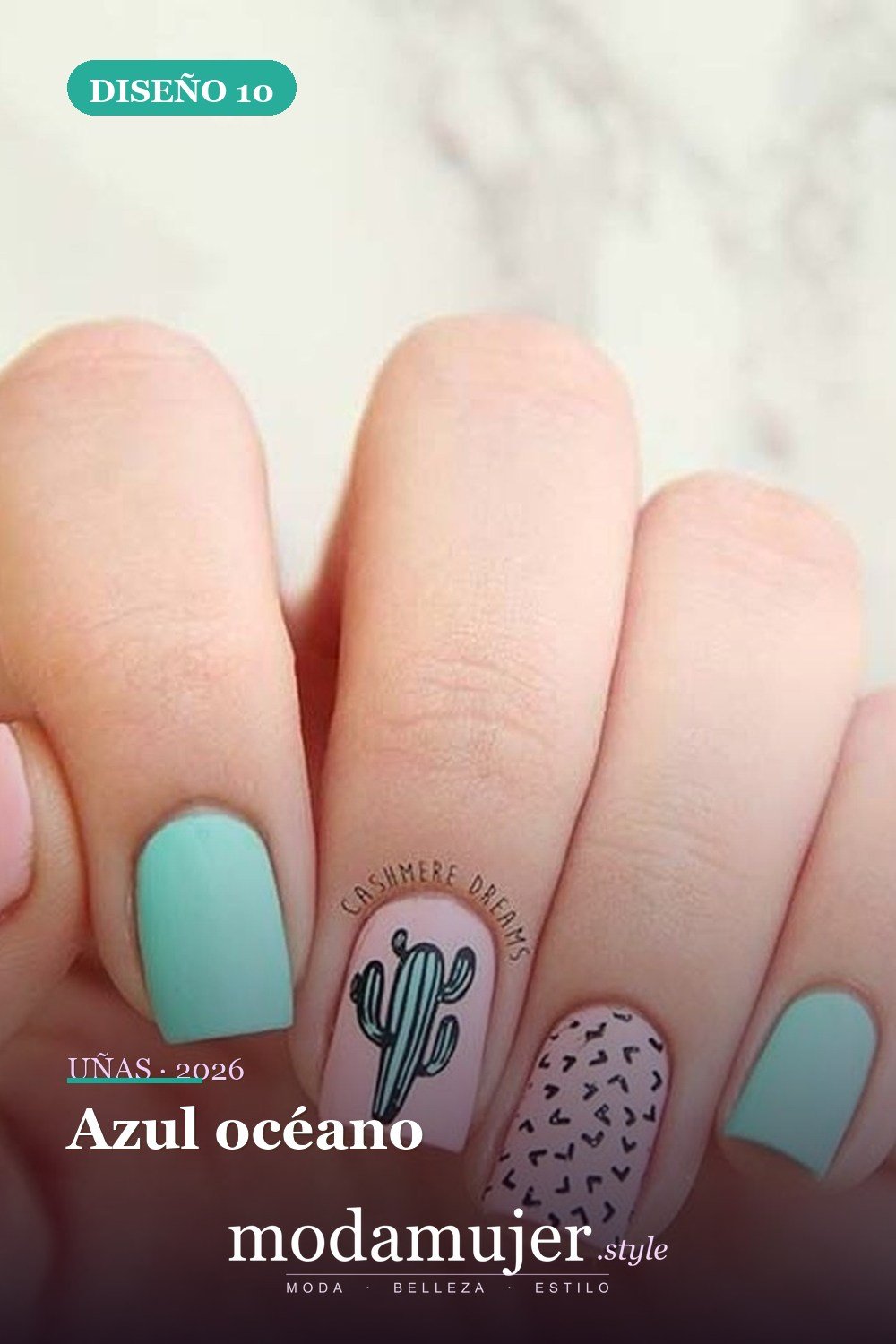 Azul océano — 43 ideas populares de diseños de uñas para el verano