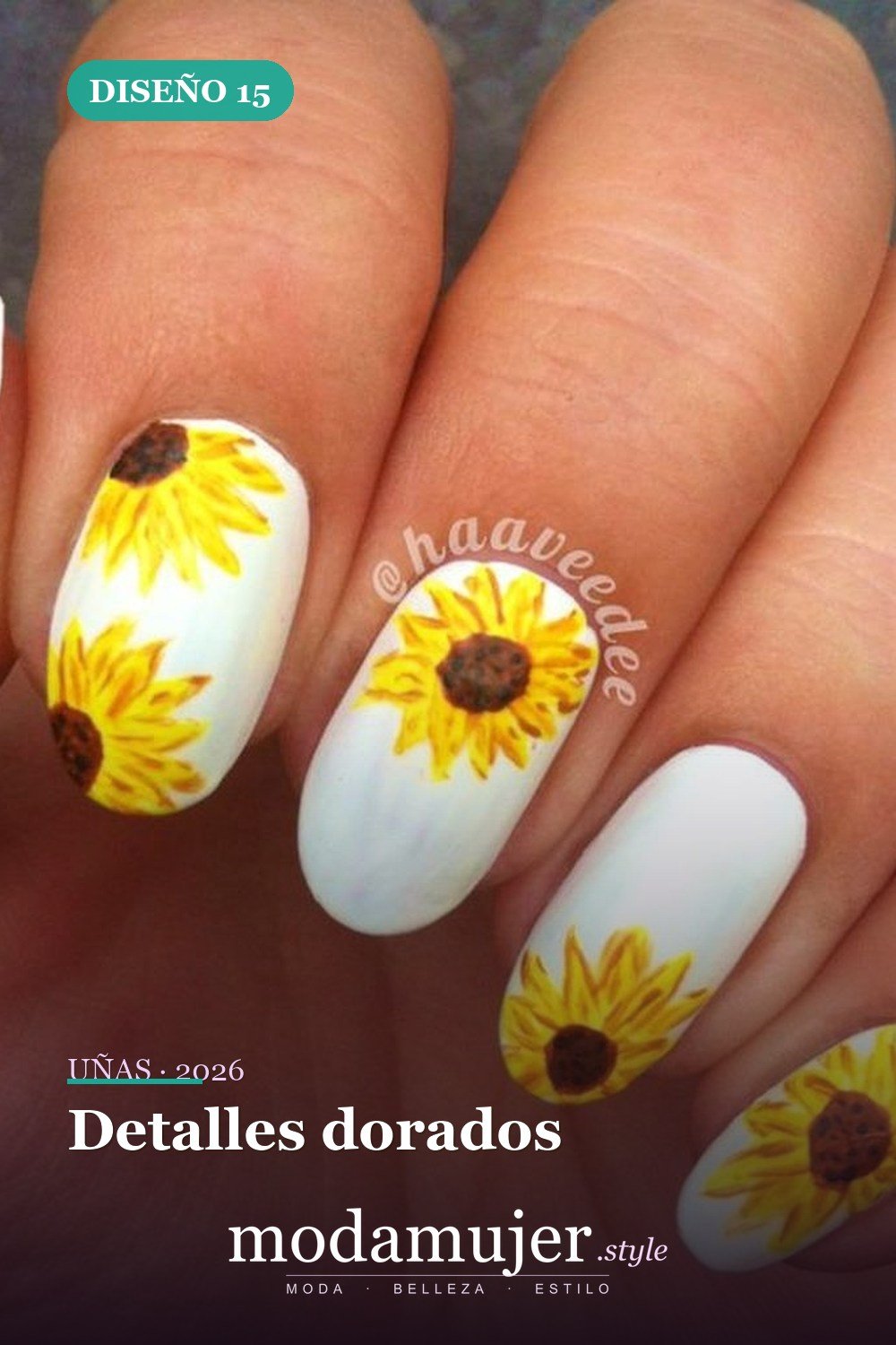Detalles dorados — 43 ideas populares de diseños de uñas para el verano