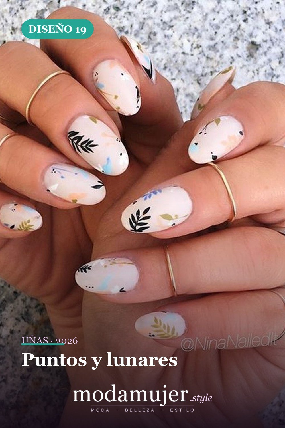 Puntos y lunares — 43 ideas populares de diseños de uñas para el verano