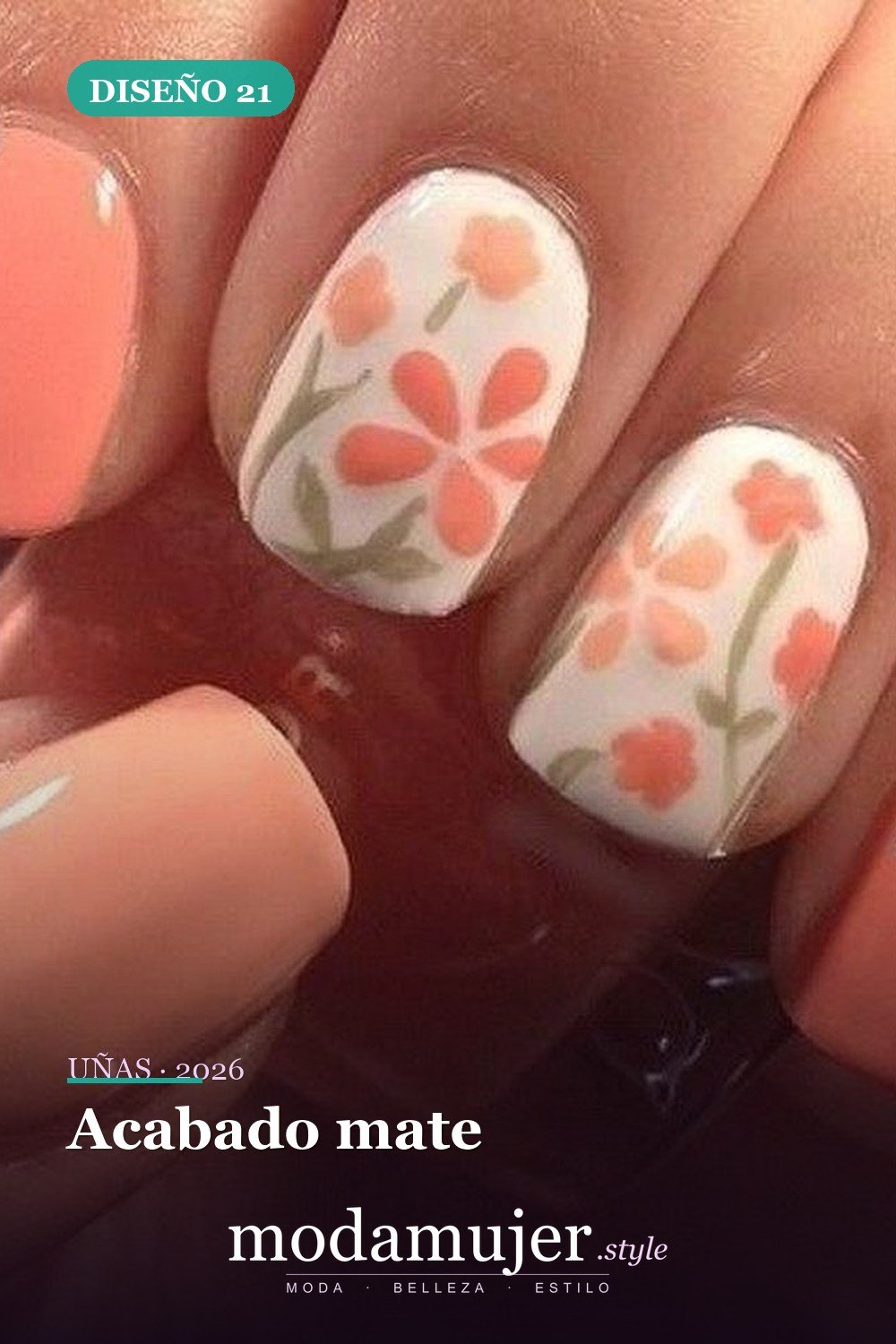 Acabado mate — 43 ideas populares de diseños de uñas para el verano