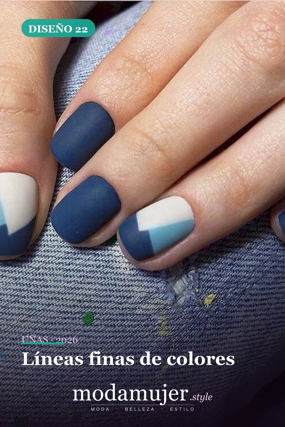 Líneas finas de colores — 43 ideas populares de diseños de uñas para el verano