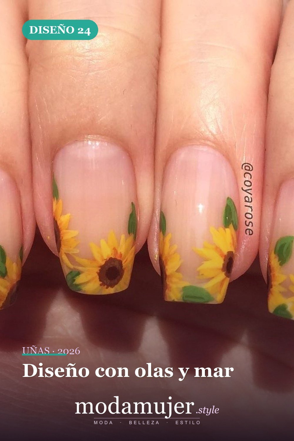 Diseño con olas y mar — 43 ideas populares de diseños de uñas para el verano
