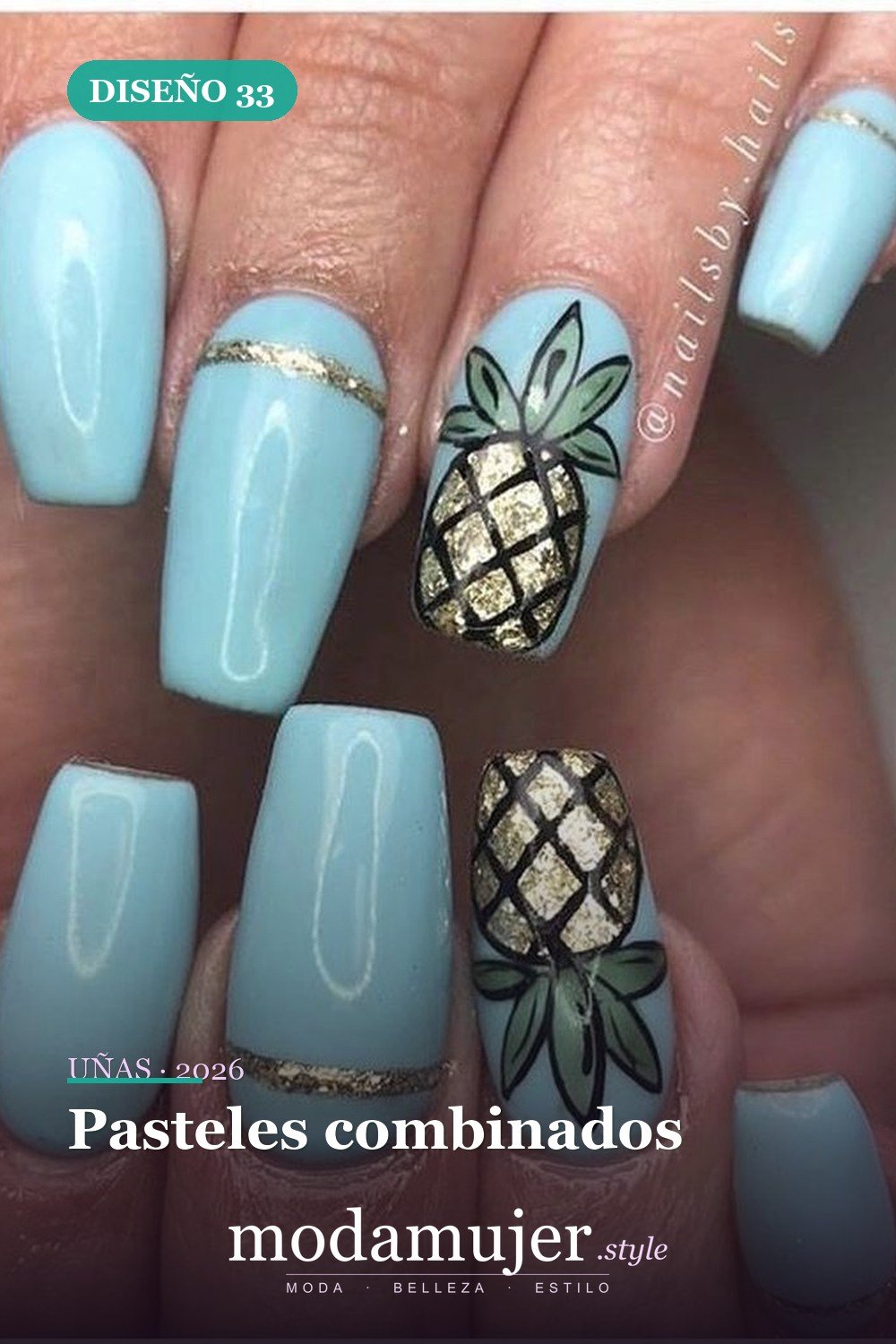 Pasteles combinados — 43 ideas populares de diseños de uñas para el verano