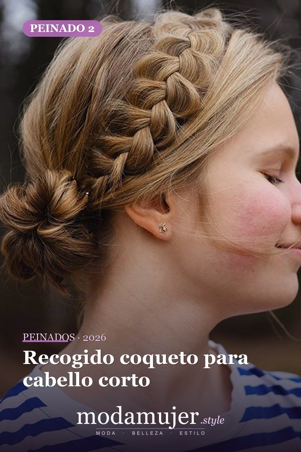 Recogido coqueto para cabello corto — 45 mejores peinados para dirndl: trenzas y recogidos