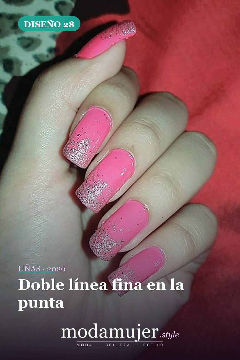 Doble línea fina en la punta — 46 ideas del mejor diseño de uñas simple y elegante