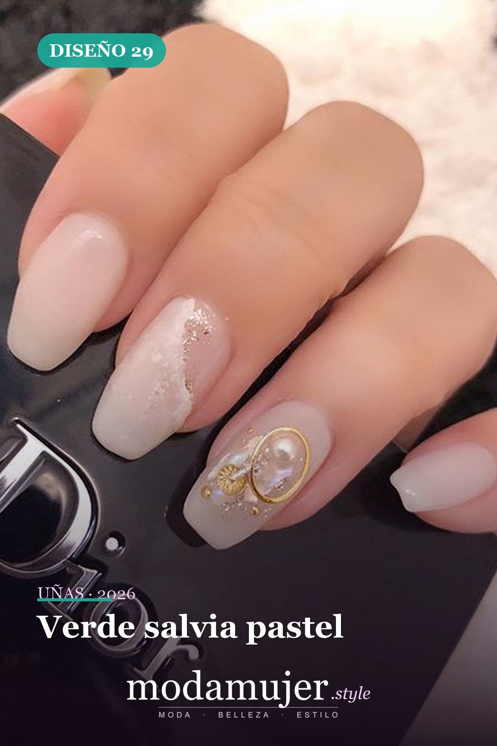 Verde salvia pastel — 46 ideas del mejor diseño de uñas simple y elegante