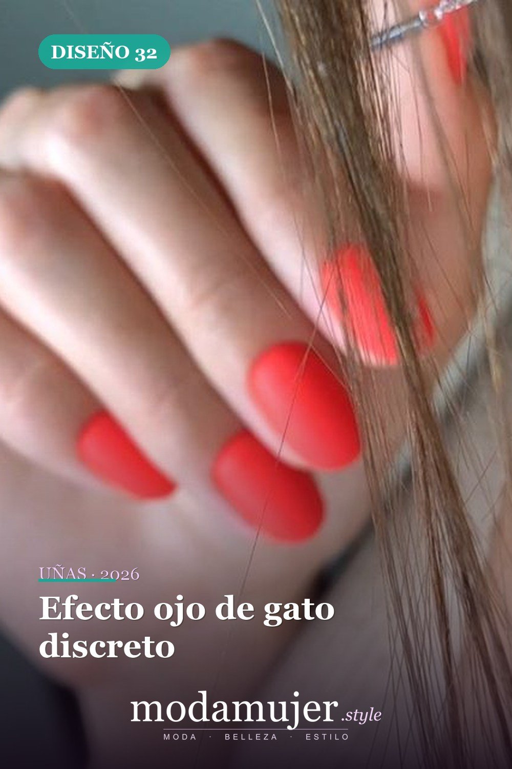 Efecto ojo de gato discreto — 46 ideas del mejor diseño de uñas simple y elegante