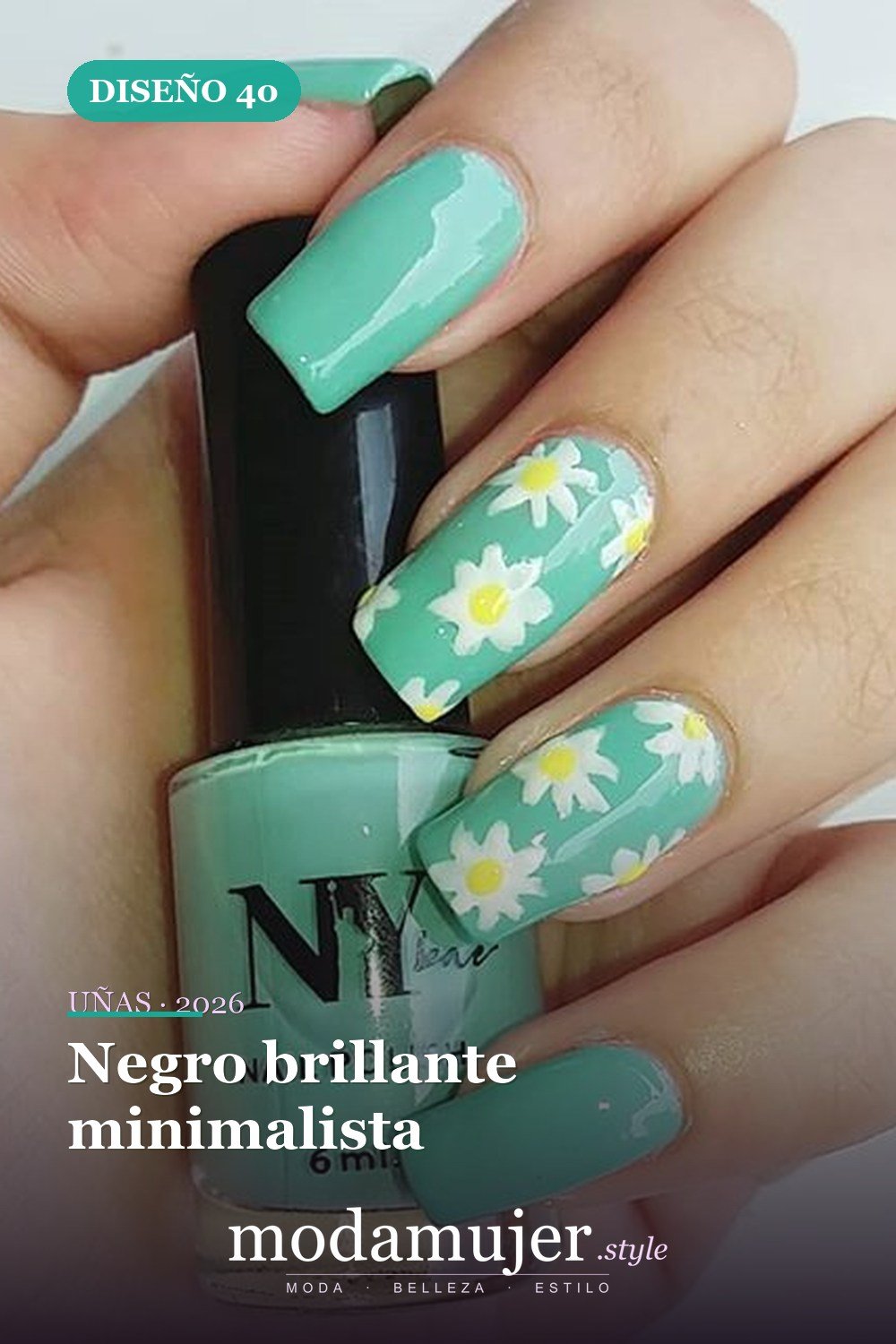 Negro brillante minimalista — 46 ideas del mejor diseño de uñas simple y elegante