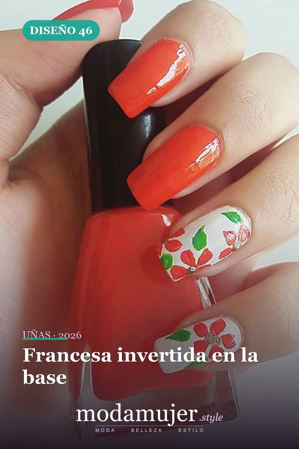 Francesa invertida en la base — 46 ideas del mejor diseño de uñas simple y elegante
